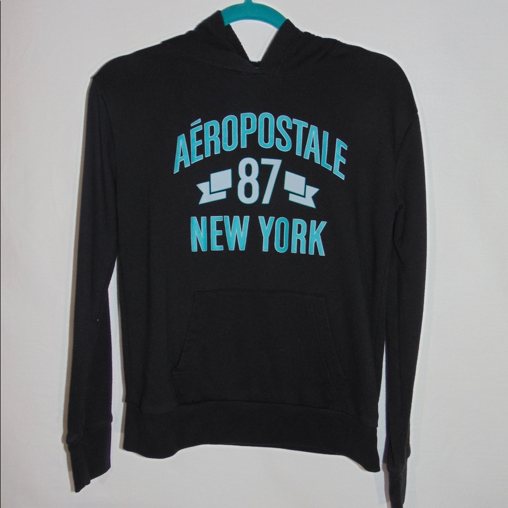 Black and Teal Aeropostale Hoodie